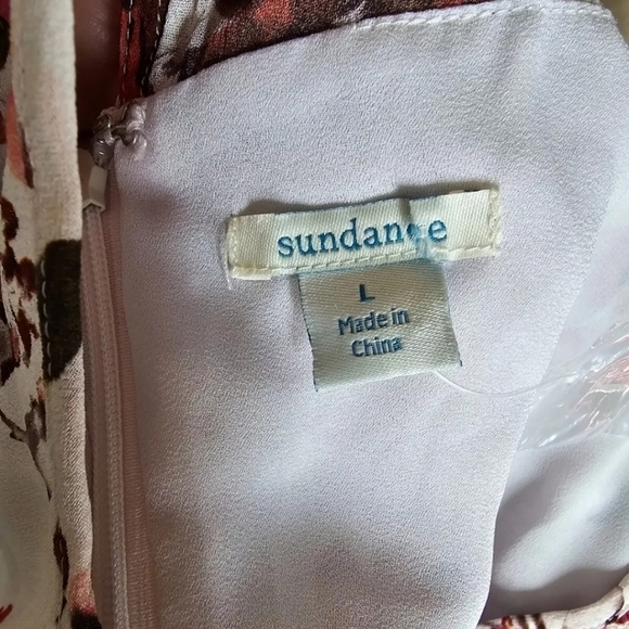 Sundance Blushing Gardens Dress Midi Ruffles Angled Size L MSRP$228 Floral - Picture 6 of 6